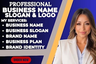 create business name and slogan, brand name, wordpress website, business website