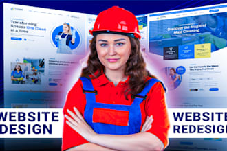 create cleaning, plumbing, handyman, roofing, flooring, hvac, wordpress website