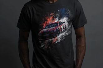 do nascar tshirt design or hiphop rapper tshirt