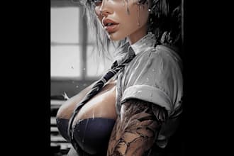 custom a geometric realism in black and grey tattoo design