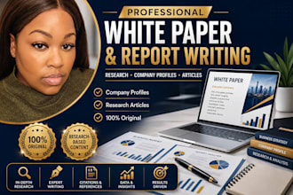 research and write white papers, company profiles, reports and articles