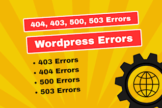 fix wordpress critical errors 404 403 500 503 fatal errors