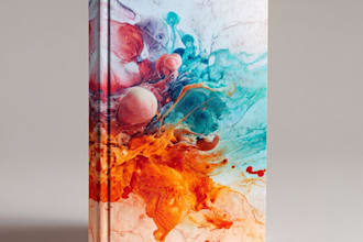 create watercolor book cover