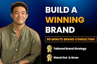 consult with you on a winning brand strategy plan, slogan and name