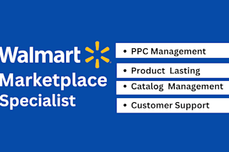 walmart marketplace specialist for managing PPC ads, listings