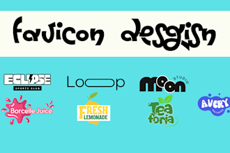 design favicon, app icon and web icon and logo