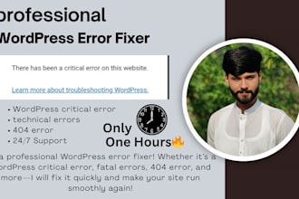 fix wordpress critical error, fatal errors and technical errors