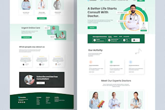 design telemedicine website, telehealth, healthcare website with ai features