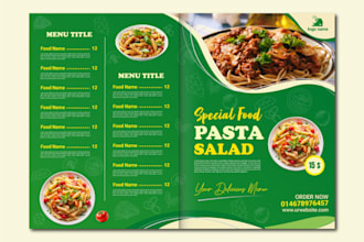 design or redesign your restaurant menu and digital  menu