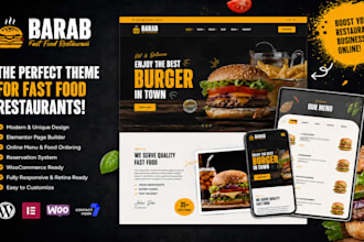 build a wordpress fast food restaurant website