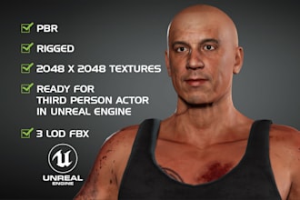 create, rig, and animate custom 3d character for iclone, cc4, blender, ue5, maya