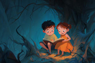 children book , cartoon comic book, kids illustration cover