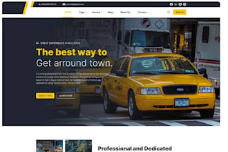 taxi booking website, ride sharing website, cargo delivery website development