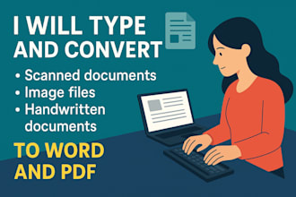 type and convert scanned image or handwritten documents to word and PDF