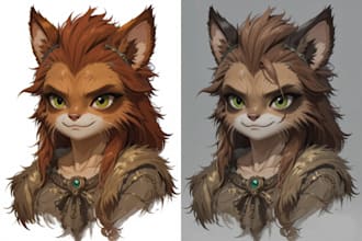 create a detailed anthro or furry illustration