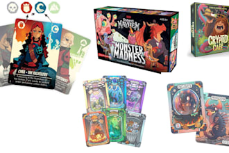 draw card game design, card game art, board game design, box design, rule book