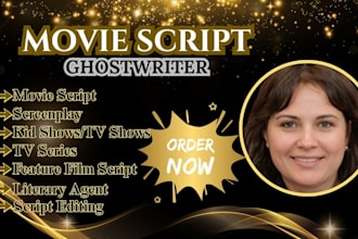 write movie script, actionscript, screenplay, feature film script, series script