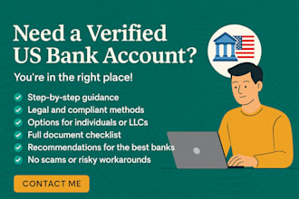 guide you to open a verified US bank account remotely