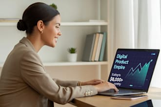 create a profitable etsy, stan, or shopify store for digital products