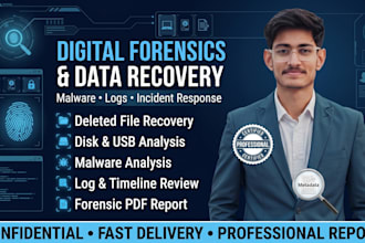 do digital forensics, data recovery, malware and log analysis