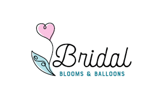 design a hand drawn abstract floral bridal wedding balloons logo