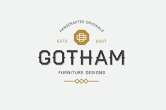 do a custom carpentry, woodcraft, and furniture shop logo