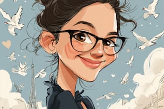 draw a funny cartoon caricature portrait caricature
