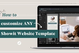 design and customize showit templates