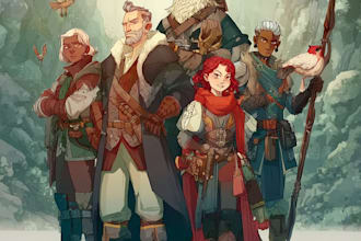 draw your dnd group party illustration