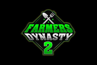 design beautiful farmers dynasty or games logo
