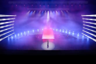 create professional 3d stage lighting visualization and plots in capture