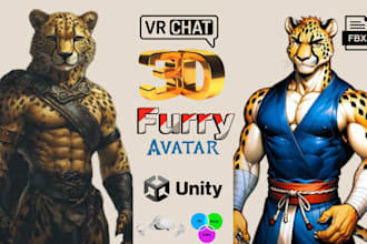 create vrchat avatar vrchat furry avatar 3d model vrc avatar