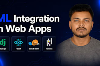 develop django, react web app with ml integration