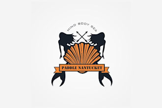 design important paddle nantucket sea logo