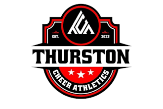 design beautiful thurston cheer athletics logo