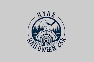 design traditional halloween run t shirt logo design