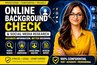 provide private investigation, background check, osint and find and verify data