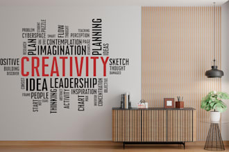 do modern and unique typography wall art design