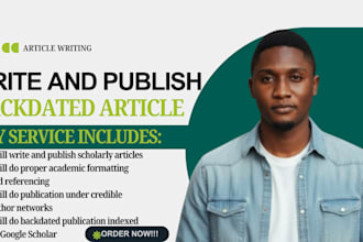write and publish backdated article in google scholar writing and publication