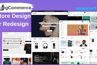 do bigcommerce or opencart store design and redesign, expert ecommerce website