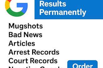 professionally remove mugshots,bad article, reddit,x,insta, fb, tg, tiktok