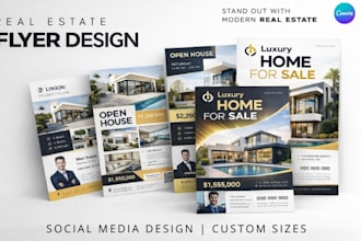 design of brochures and flyers for real estate agents