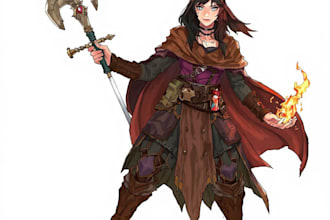 illustrate your ttrpg oc, vtm, fantasy, dnd character art