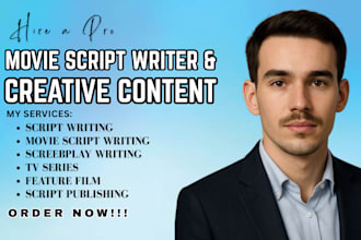 screenplay movie script writing film video writing movie recap tv series writer