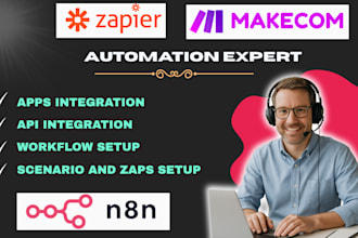 build zapier automation make integration with api make com