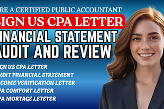 internal audit financial statements sign CPA letter mortgage letter profit loss