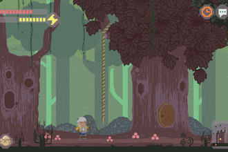 create 2d hypercasual game, pixel art game using  unity or godot