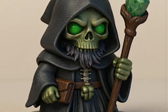 elf 3d model, orc miniature, fantasy dnd, tabletop mini, ttrpg stl for printing