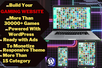 build a arcade games website with 10k auto updating games using wordpress