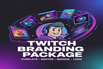 create pro twitch overlays panels emotes and streamer branding